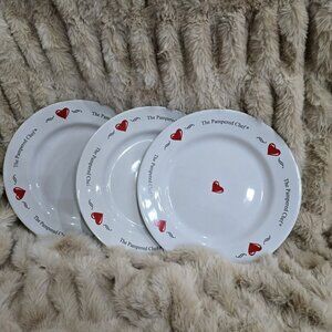 3 Pampered Chef 1999 Doris Christopher "Congratulations Sharing" 8.75” Plate Set